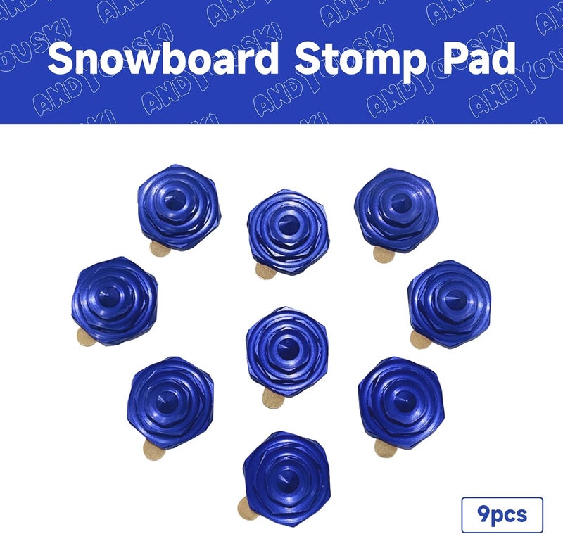 ANDYOUSKI 4-Layer Hexagonal Tapered Studs 18mm Aluminum Snowboard Stomp Pad - 9pcs - Image 2